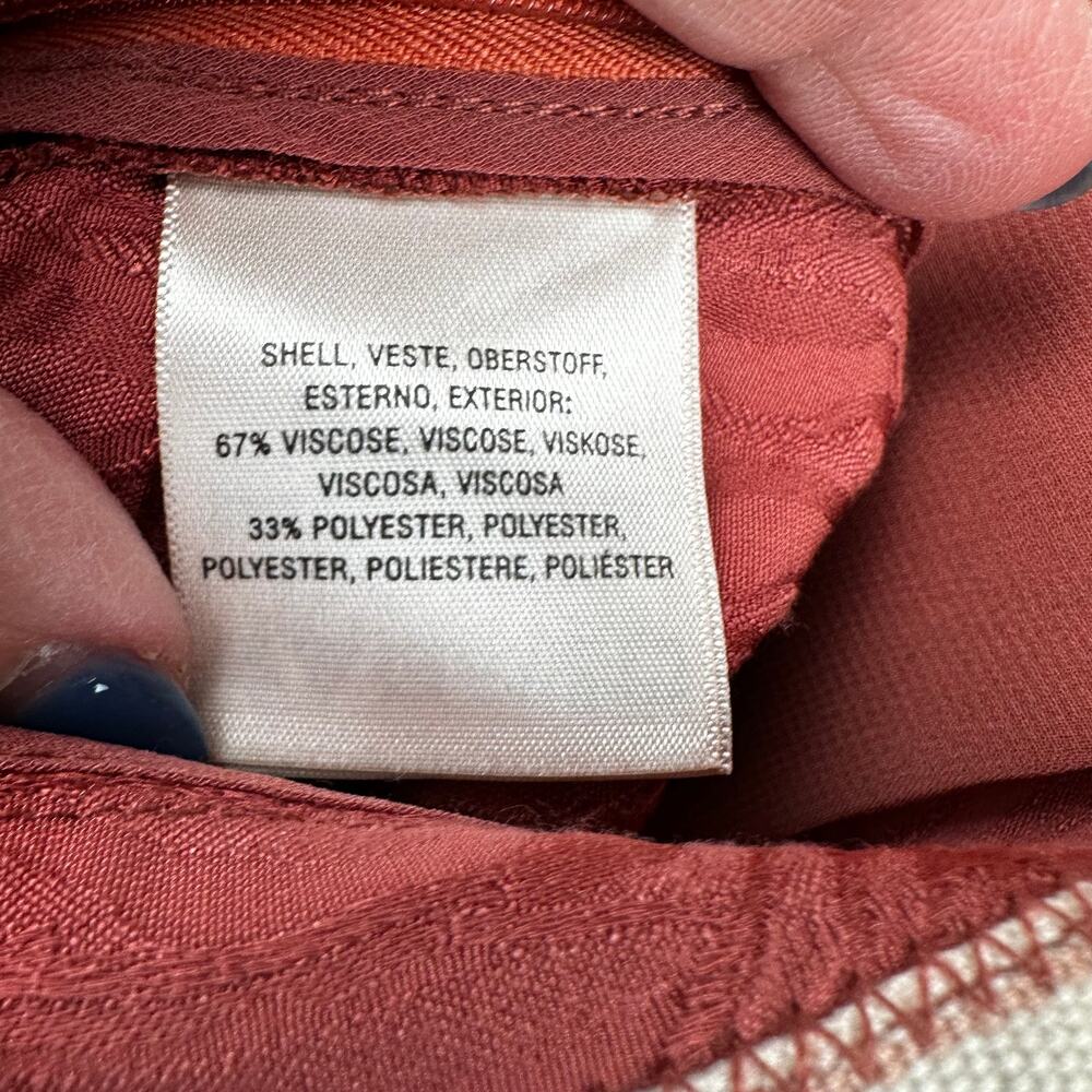 Anthropologie ETT:TWA Rose Jacquard Aubade Tie Waist Pants Tapered Cropped 8 - Picture 11 of 14